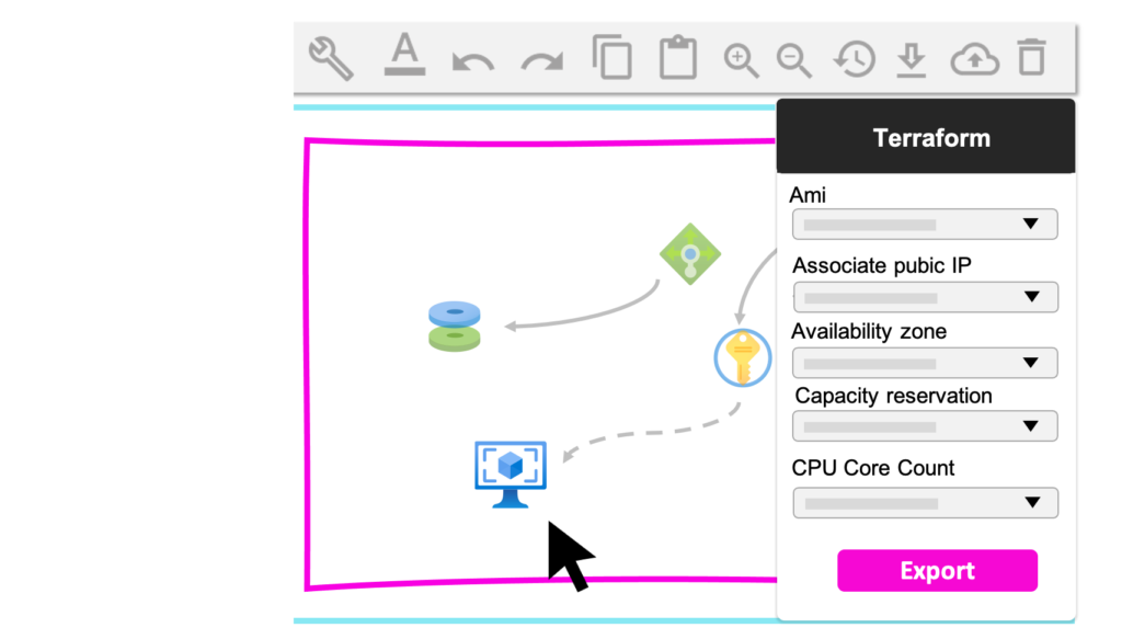 Export azure terraform to deploy infrastructure