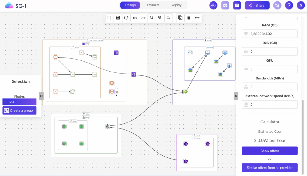 terraform graph import in holori dashboard