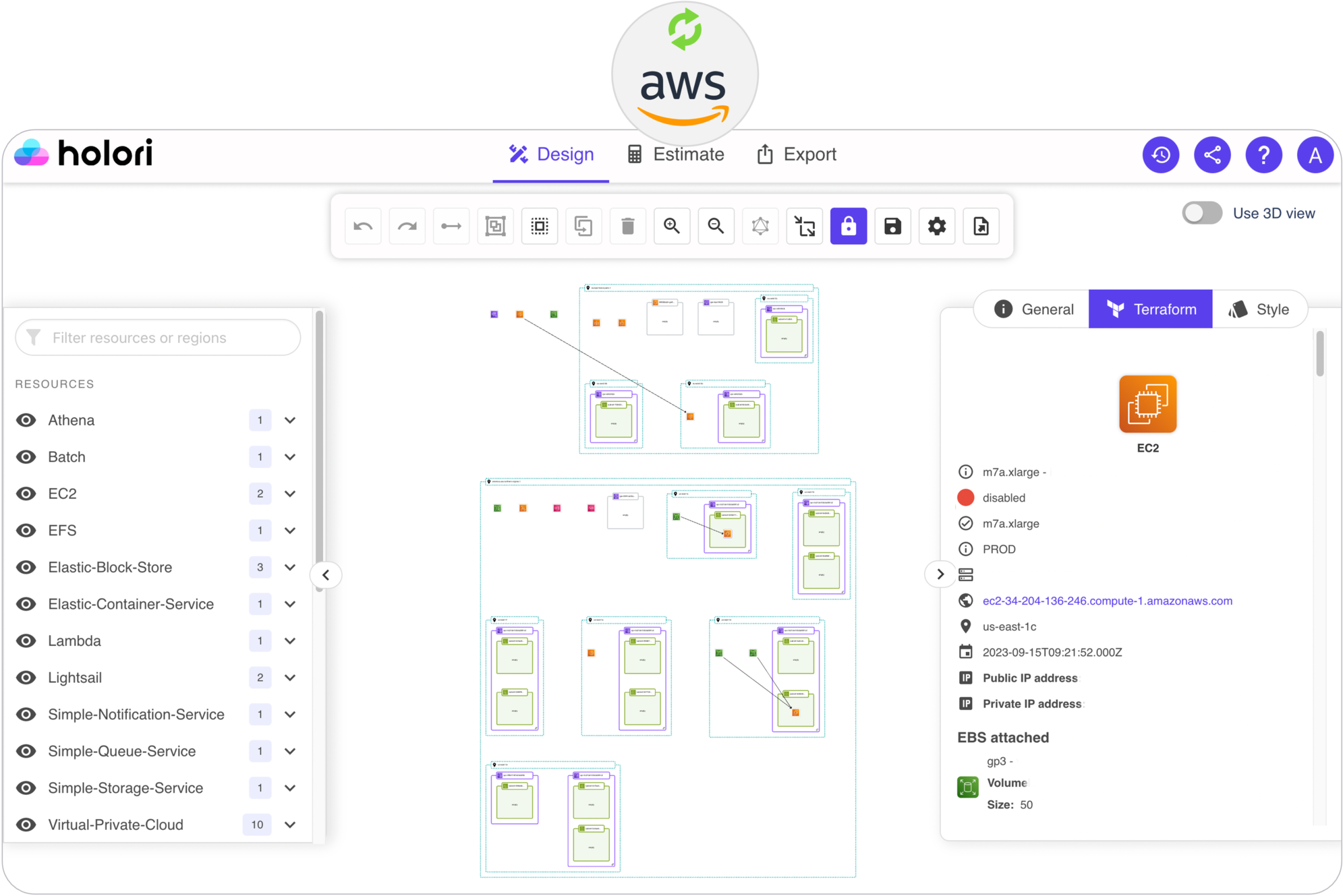 Holori - AWS Cloud mapper