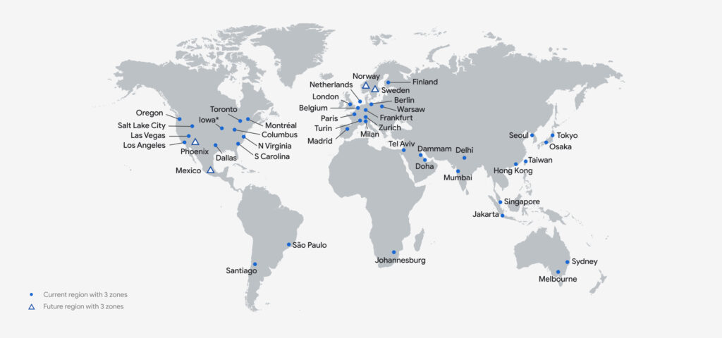 Holori - List of all GCP regions and zones