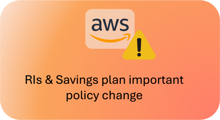 aws major policy change on Ris and savings plans
