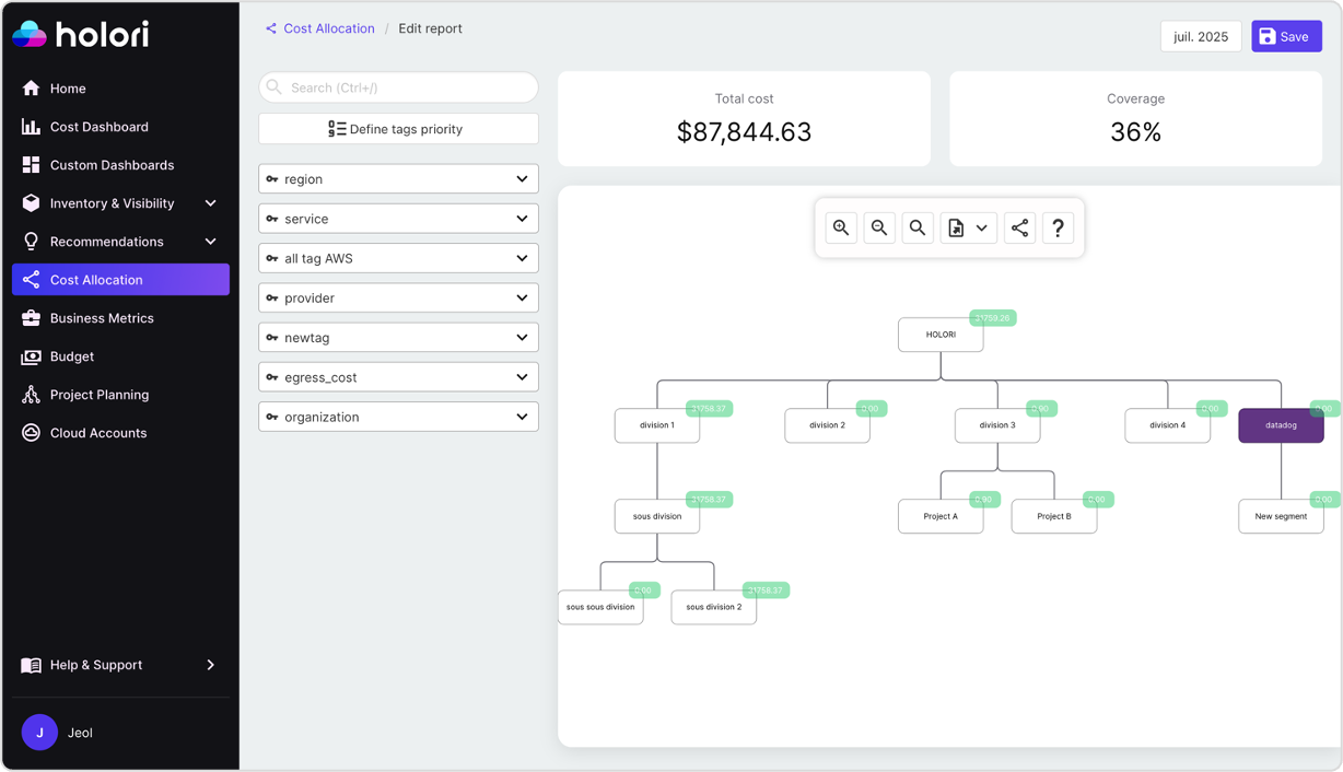 Holori cost allocation vs Apptio