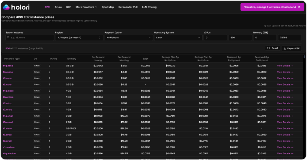 best cloud calculator to compare aws azure gcp