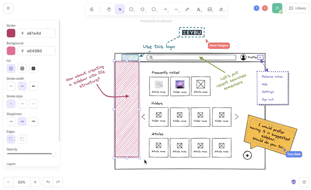 Excalidraw AWS diagram tool