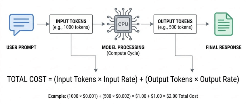 LLM API pricing structure