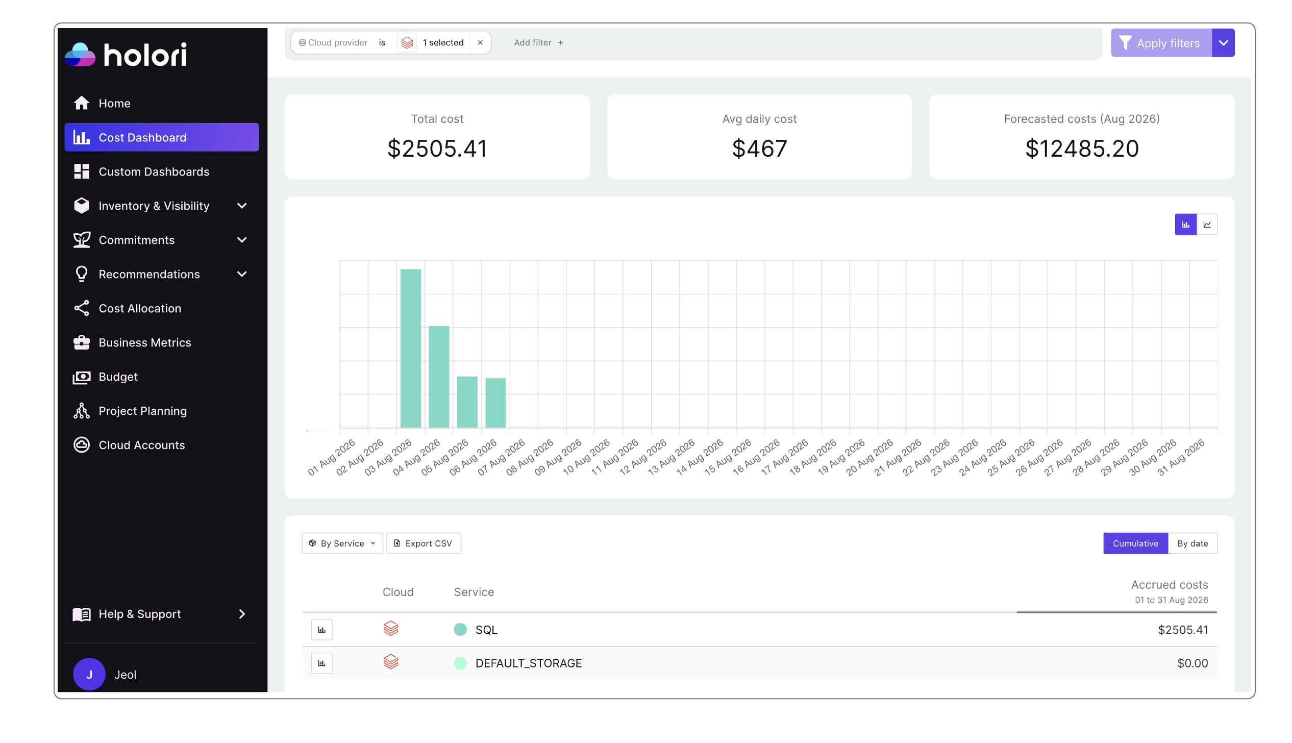 Holori Databricks cost optimization solution